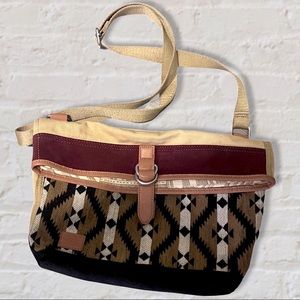 TOMS Canvas Aztec Tapestry Shoulder Crossbody Bag